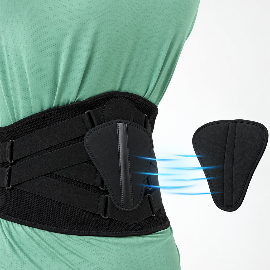 Back Brace For Lower Back Pain Relief With Pulley System Black, Xl-4